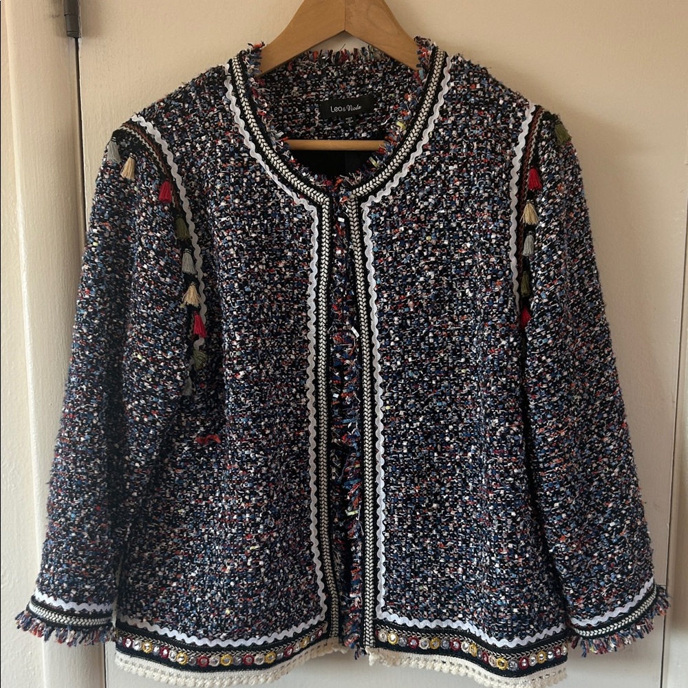 Lea & Viola Colorful Tweed Jacket
